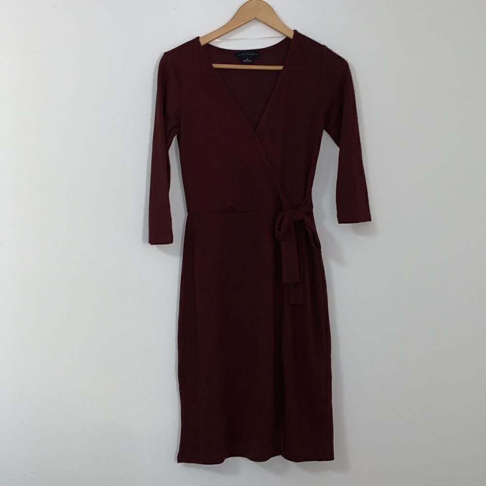 NWOT Sanctuary Plum/Maroon Wrap Style Dress